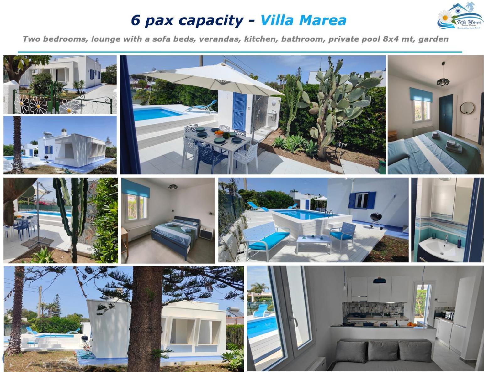 Pool Seaside Relais - Ville Ninfea, Marea, Rosa E Cassiopea Фонтане-Бьянке Экстерьер фото