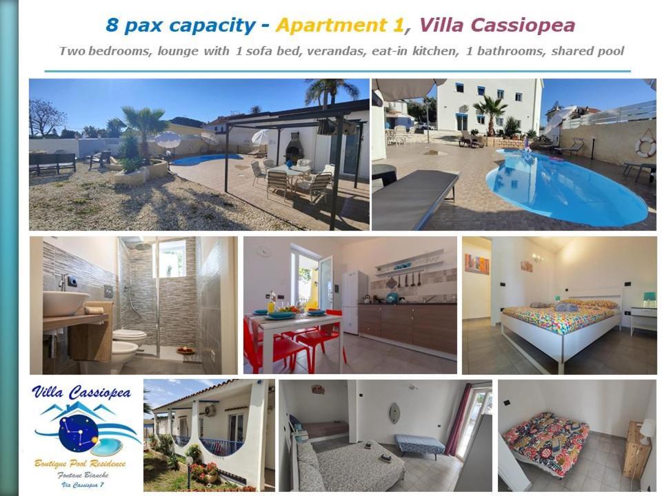 Pool Seaside Relais - Ville Ninfea, Marea, Rosa E Cassiopea Фонтане-Бьянке Экстерьер фото